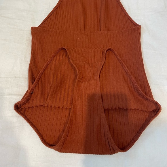 Out from Under Burnt Orange halter bodysuit - Picture 4 of 4